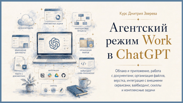 Читать далее о этой статье Агентский режим WORK в нейросети ChatGPT