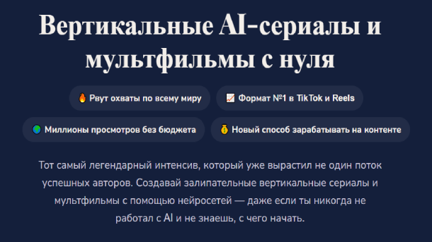 Читать далее о этой статье Вертикальные AI-сериалы и мультфильмы